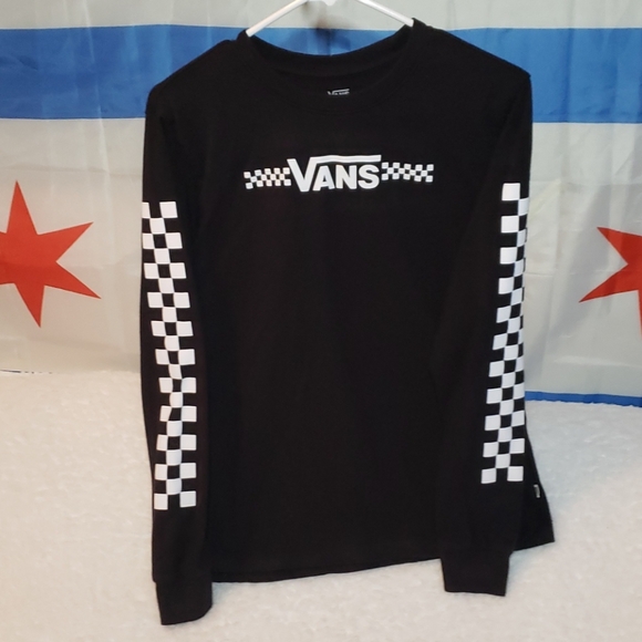 vans checkerboard long sleeve